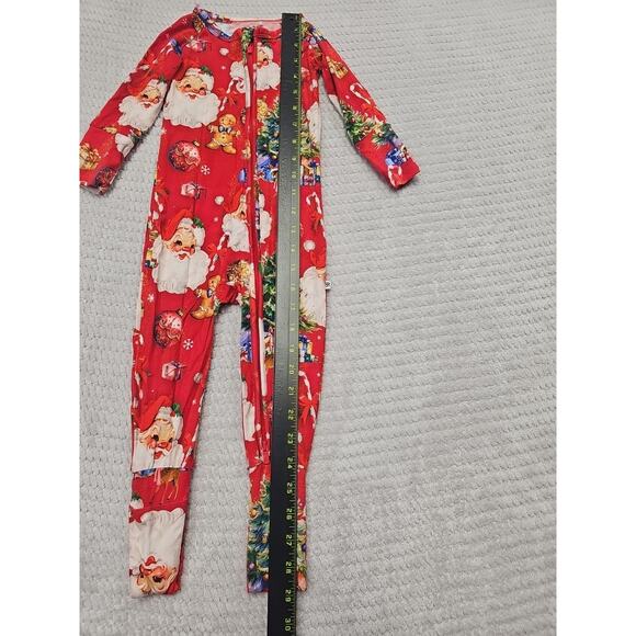 Bums & Roses Sleeper Size 18/24 Months Christmas Santa Bamboo Pajama Romper - Picture 2 of 6